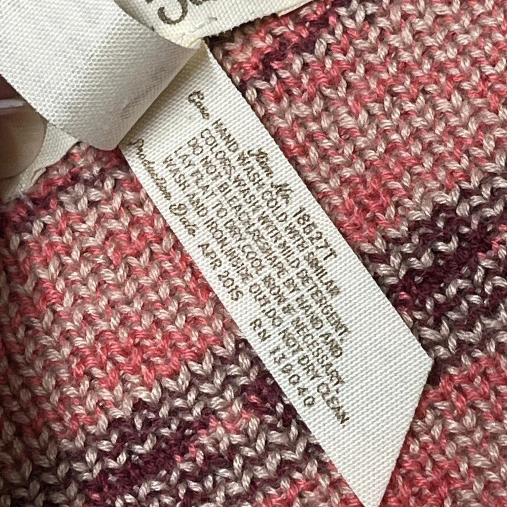 Matilda Jane Cardigan Maroon Fair Isle Open Front Size‎ L Comfort Casual Pockets